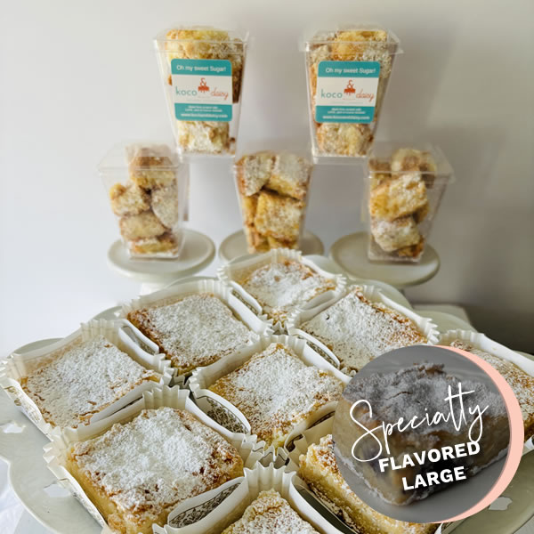 gooey butter cake squares and cups